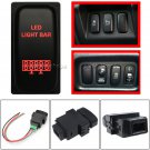 For Mitsubishi Outlander Endeavor L200 Red LED Push Switch LED LIGHT BAR 12V 3A