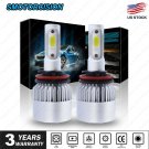 Pair COB H11 LED Headlight Bulb Kit 1400W 210000LM High Beam Xenon 6000K White