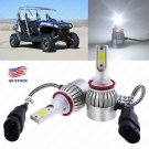 1 Pair H11 LED White Headlight Bulb For Polaris Ranger RZR Razor 800 900 XP 2010