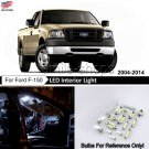 13pcs White Car LED Lights Interior Package Kit For Ford F-150 F-150 2004-2014