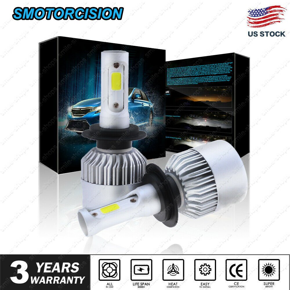 H7 LED Headlight Conversion Kit COB Bulb 1400W 210000LM White High Power 6000K