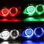 4pcs 60MM Multi-Color RGB 5050 SMD Angel Eye Halo Ring Headlight Kit with Remote