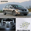 6pcs Bright White LED Car Interior Lights Package Kit For 2013-2015 Honda Civic