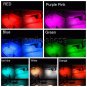 9LED 5050 Remote Control Colorful RGB Car Interior Floor Atmosphere Light Strip