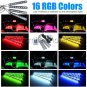 9LED 5050 Remote Control Colorful RGB Car Interior Floor Atmosphere Light Strip