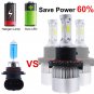 2x H13 9008 Hi/Lo Beam Led Headlamp Kit For Jeep Wrangler 2007-2015 1400W 6000K