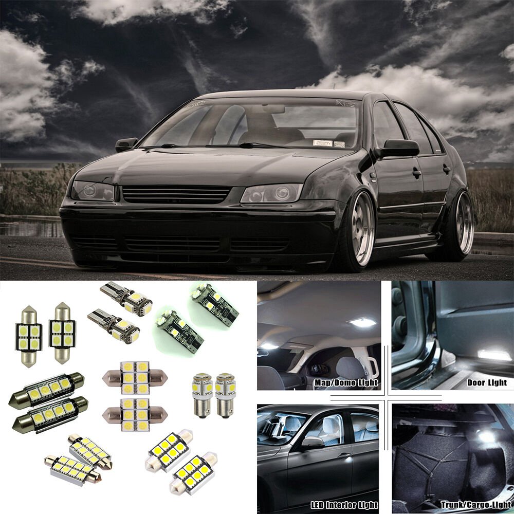 15pcs white Canbus Interior lamp LED Light package for VW Jetta 4 MK4 1999-2004