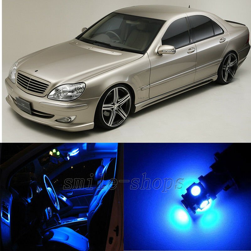 Error Free 25 Blue Interior LED Light Kit for Mercedes Benz S Class W220 99-05