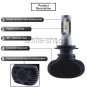 4pcs Combo H7+H11 LED Headlight Bulbs Kit 100W 16000LM High Low Beam 6000K White