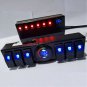 Rocker Switch Panel Cotrol Bracket Digital Voltmeter Blue LED For 09-16 Jeep JK