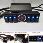 Rocker Switch Panel Cotrol Bracket Digital Voltmeter Blue LED For 09-16 Jeep JK