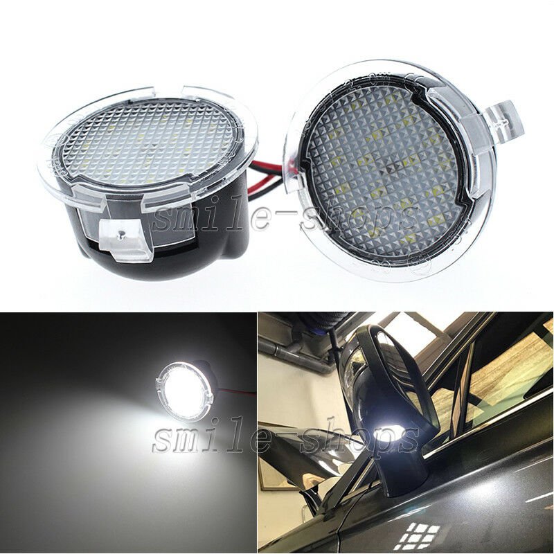 2x Canbus White LED Side Mirror Puddle Lights For Ford Fusion Gen 2 2013-2017