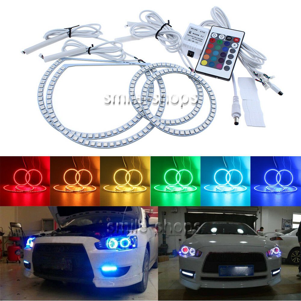 RGB Multi-Color Angel Eyes Kit Halo Rings For Mitsubishi Lancer X 10 2007-2017