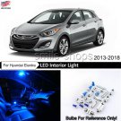 11x Ultra Blue LED Interior Lights Package Kit For 2013-2018 Hyundai Elantra