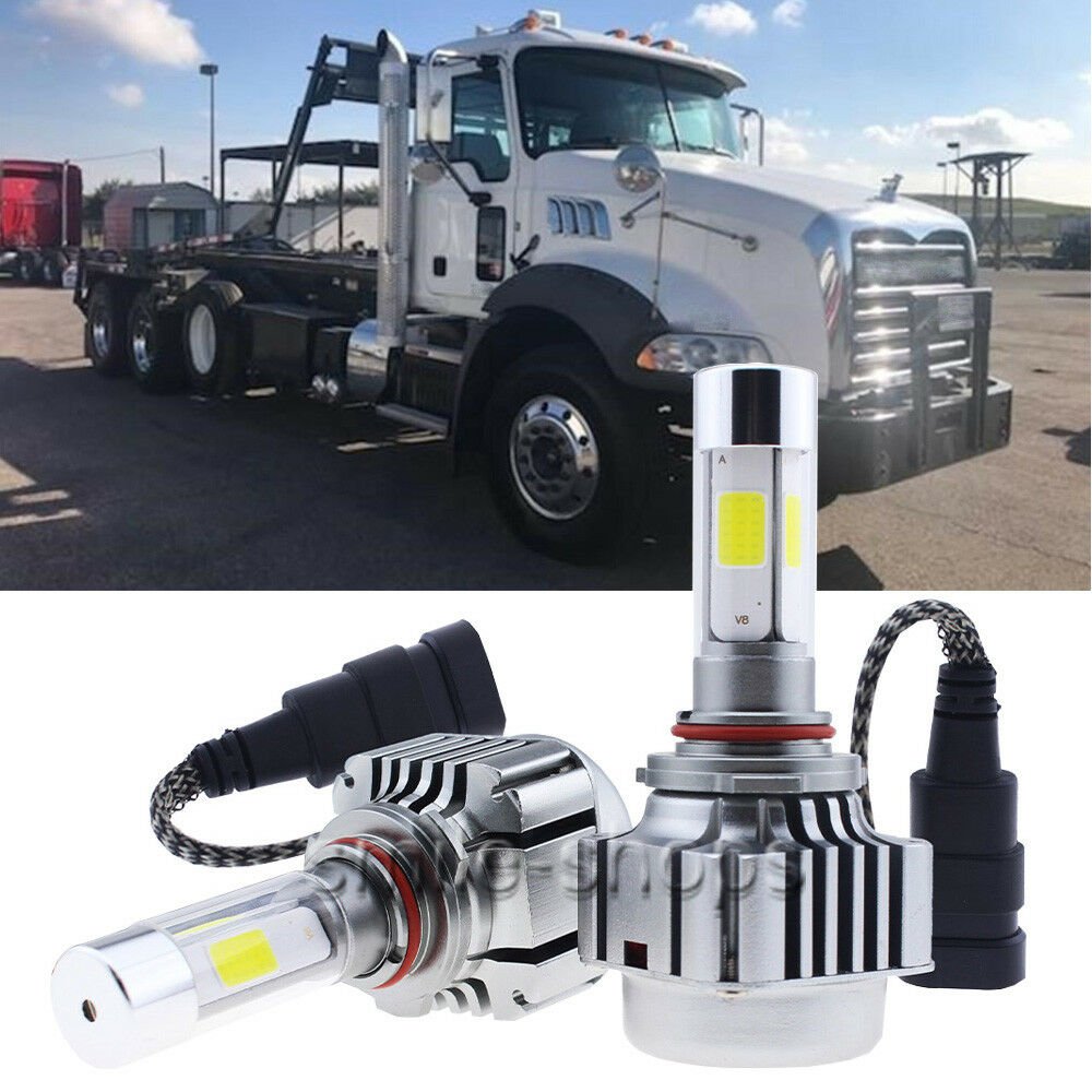 9006 LED Headlight COB CHIP Conversion Kit Bulb For Mack Granite CXU 2007-2015