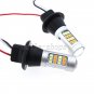 2 x T20 W21W 7440 42SMD Switchback LED White DRL & Amber Turn Signals Light Lamp