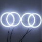4pcs White Amber SMD Angel Eye Halo Ring Kit For BMW LCI E46 3 Series 2D Facelif