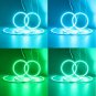 4pcs RGB Multi-Color LED Angel Eye Halo Ring Headlight Kit For 04-08 Ford F-150
