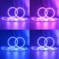 4pcs RGB Multi-Color LED Angel Eye Halo Ring Headlight Kit For 04-08 Ford F-150