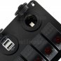 6 Gang Red LED Rocker Switch Panel w/ USB Charger Voltmeter for Car Marine Boat