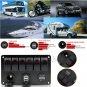 6 Gang Red LED Rocker Switch Panel w/ USB Charger Voltmeter for Car Marine Boat
