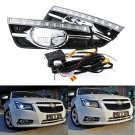 Daytime Running Light LED Turn Signal Fog Lamp Cover For Chevrolet Cruze 09-13