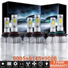 9006 9005 LED Headlight + H10/9145 Fog Lights For Chevy Silverado 1500 2003-2006