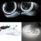 4pcs White Bright CCFL Angel Eye Halo Rings For 2001-2005 BMW E46 Sedan facelift