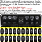 12V/24V Car Boat 6 Gang Rocker Switch Panel Circuit Breaker w/ LED Voltmeter
