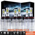 H11 9005 LED Headlight + 9145 Fog Light Bulbs For 2011-2017 RAM 1500 2500 3500