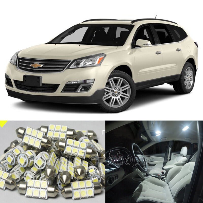 19&Atilde;�Xenon White LED Interior Light Package Kit for Chevy Traverse 2009-2016