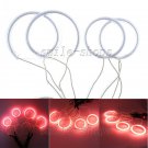 Brilliant Red CCFL Angel Eyes Halo Rings LED Headlight Kit For 2003-2007 Mazda 6