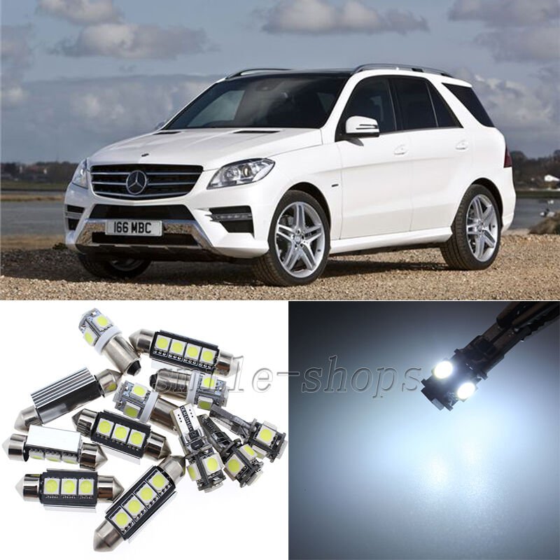 Error Free White 20pcs Interior LED Light Kit for 2012-2014 Benz ML-Class W166