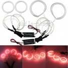 For 2003-2007 Mazda 6 Red CCFL Angel Eyes Halo Rings LED Headlight Kit
