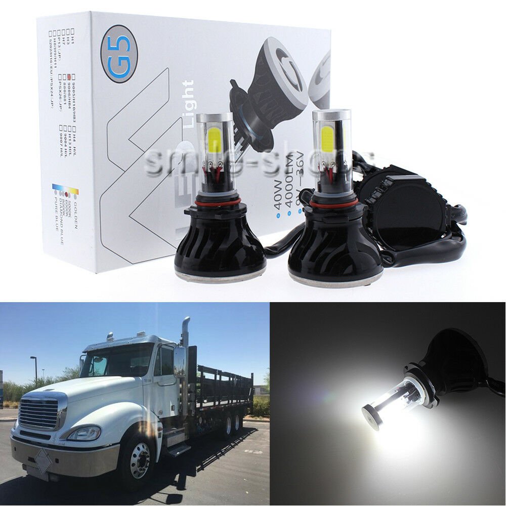 9006 80W LED Headlight Bulbs Conversion Kit For 1996-2016 Freightliner Columbia