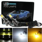 Switchback Dual Color White Amber Yellow H7 LED Fog Driving DRL Turn Signal Bulb