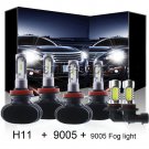 For Dodge Ram 1500 2500 3500 09-2018 100W H11 9005 9145 LED Headlight+Fog Bulbs