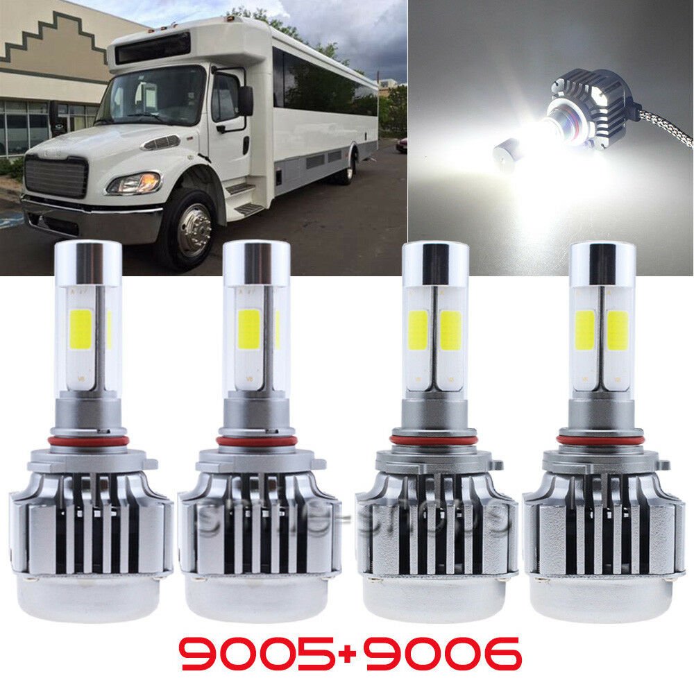 9005+9006 LED Headlight High Low Beam For 2002-2016 Freightliner M2 100 106 112