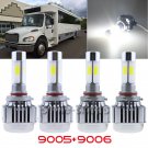 9005+9006 LED Headlight High Low Beam For 2002-2016 Freightliner M2 100 106 112