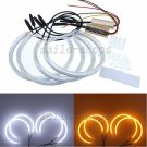 4 x Angel Eye Halo Light Ring SMD LED Headlight For BMW E46 3 Series Coupe Sedan