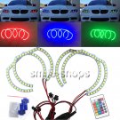 RGB Multi-Color LED Angel Eye Halo Rings DTM SMD Kit For BMW 07-10 E92 Coupe 2DR