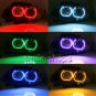 RGB Multi-Color LED Angel Eye Halo Rings DTM SMD Kit For BMW 07-10 E92 Coupe 2DR