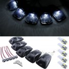 5pcs Roof Light Cab Marker Smoke Covers+T10 White LED Bulb for Chevrolet/GMC C/K