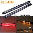 Car LED Red Amber Flowing Knight Light Strip Arrow Flasher DRL Turn Signal Lamp
