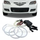 4 X White CCFL Angel Eyes Halo Rings Fit For Mazda 3 Sedan Hatchback 2004-2008
