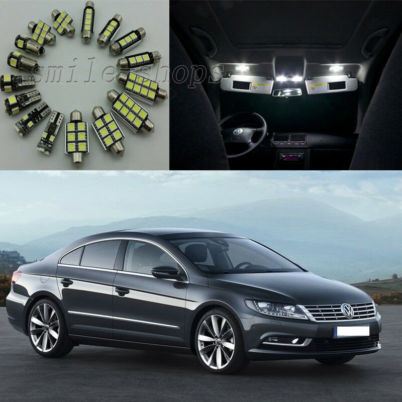 16pcs white Error free Interior LED Light Kit for VW Passat CC (2009-2014)
