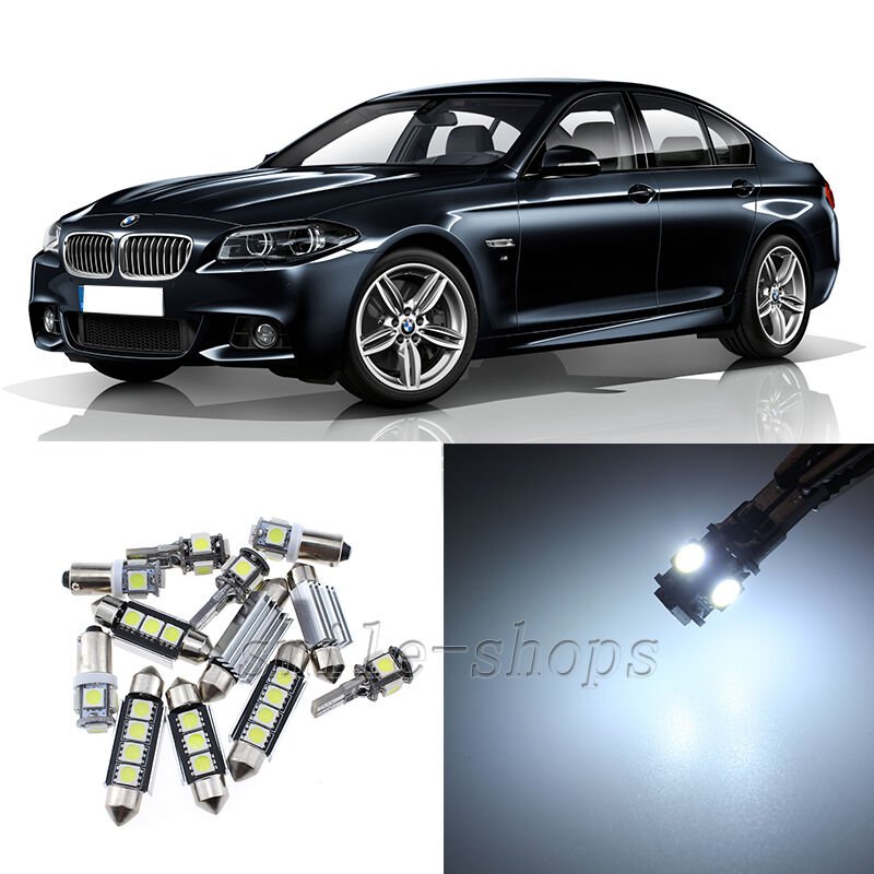 Error Free White 22pcs Interior LED Light Kit for 2010-2015 BMW 5 Series F10 M5