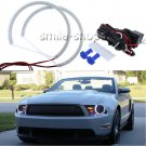 For 05-2012 Ford Mustang Headlight Retrofit White SMD LED Angel Eyes Halo Rings
