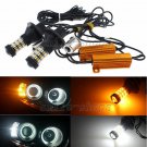 2pcs No Hyper Flash 1156 P21W Dual-Color Switchback LED Front Turn Signal Lights