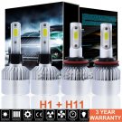 H1 + H11 LED Headlight Hi/Low Beam Kit For Kia Forte 2010-2016 Optima 2007-2015